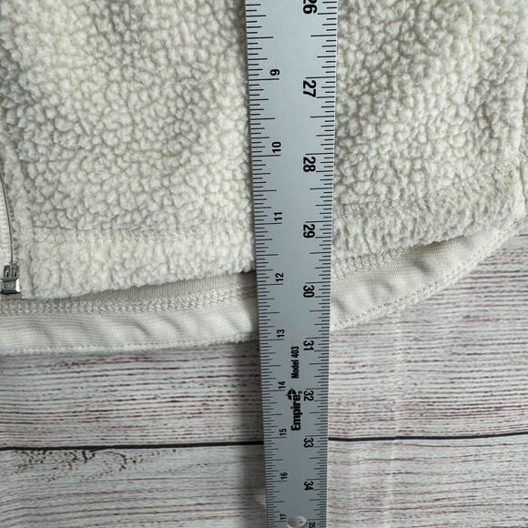Columbia Hooded Full Zip Sherpa Fleece Jacket Women's Size M Cream/Beige - Picture 7 of 7
